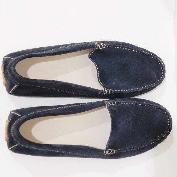 Michael Pasinkoff Mens Sz 42 Navy Blue Suede Driving Shoes Loafers Made in Italy main image 5